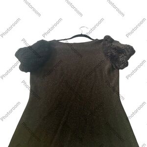 Neiman Marcus Black Crew Neck Sweater